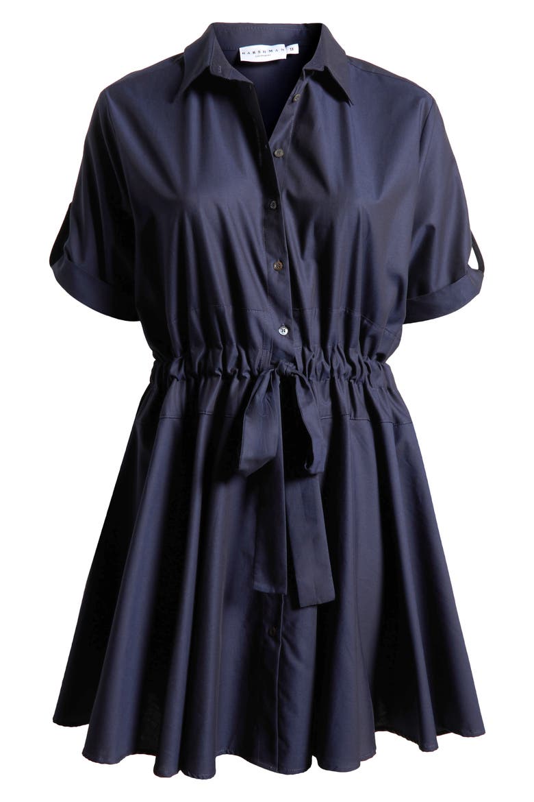 Meadow Drawstring Waist Shirtdress, Alternate, color, DARK NAVY