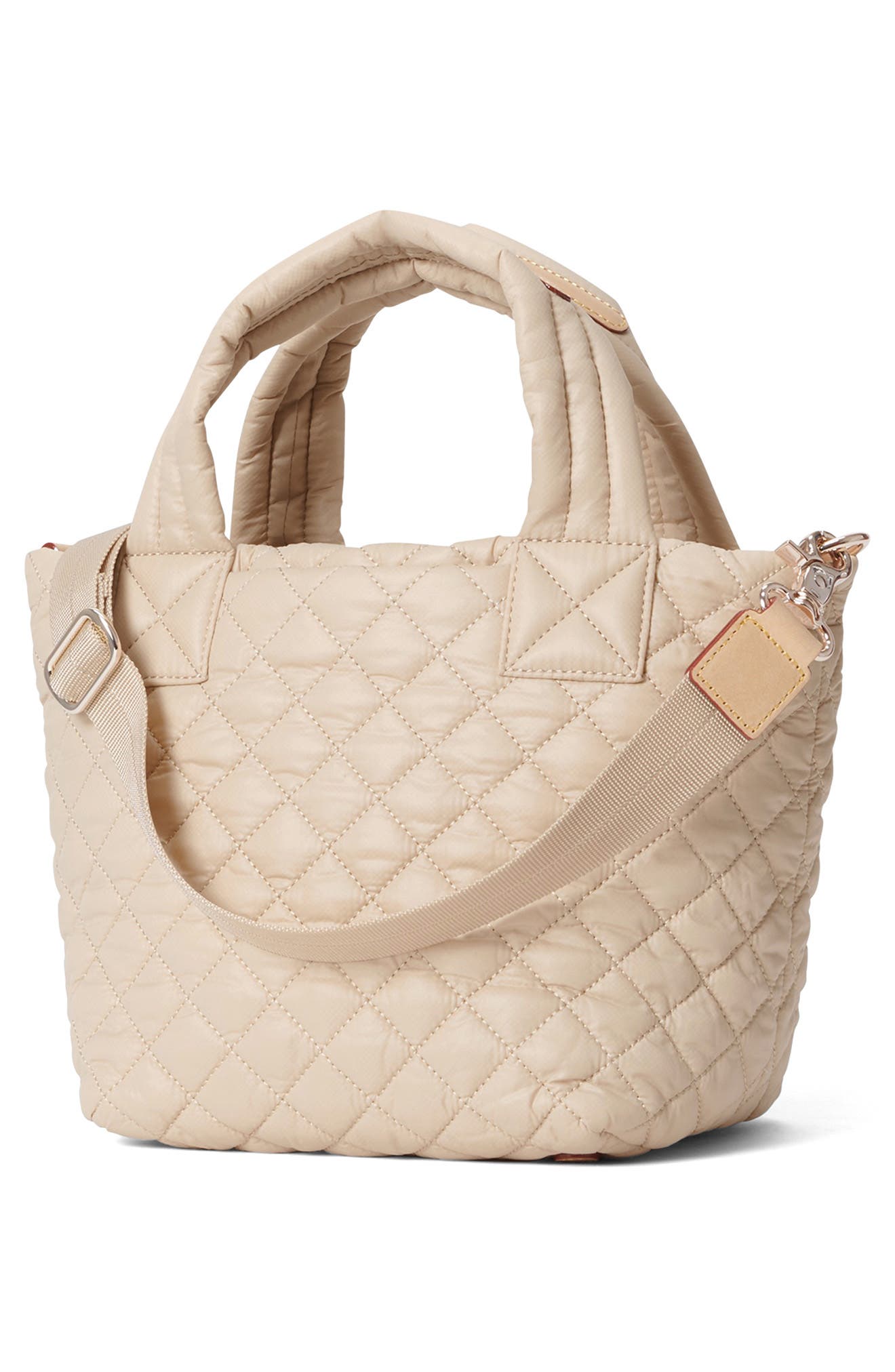 Mini Metro Deluxe Quilted Tote Bag, Alternate, color, BUFF
