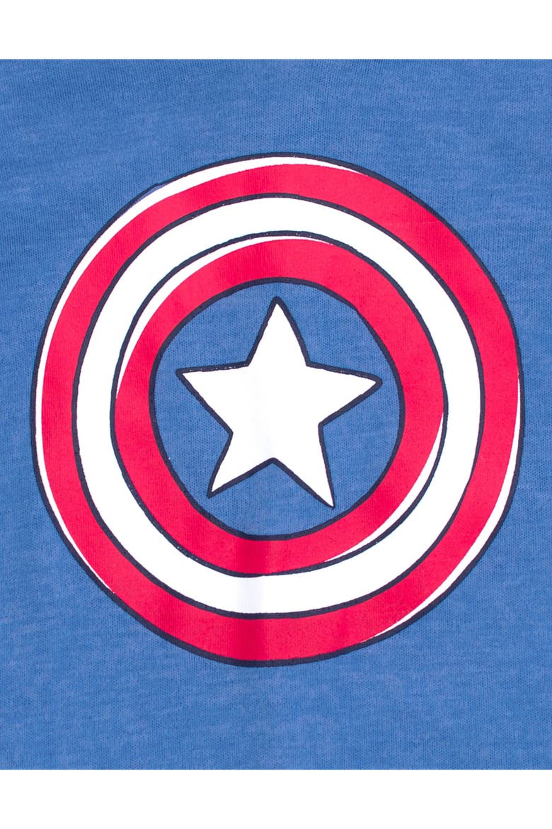 Hooded Romper, Alternate, color, Captain America Blue