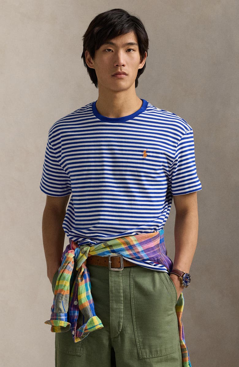 Polo Ralph Lauren Stripe Cotton Jersey T-Shirt, Alternate, color, 