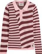 Scotch & Soda Kids' Striped Long Sleeve Knitted Polo