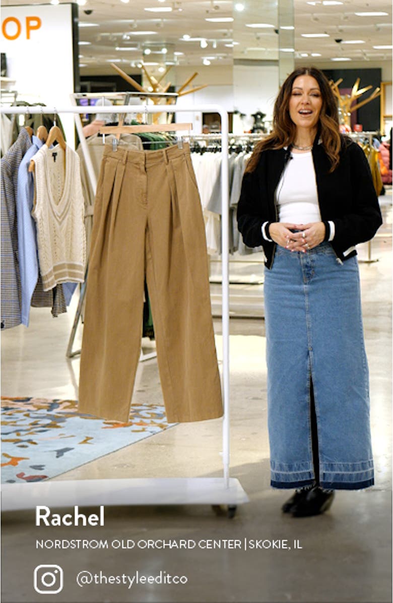 Luisa Wide Leg Cotton Twill Pants, sales video thumbnail