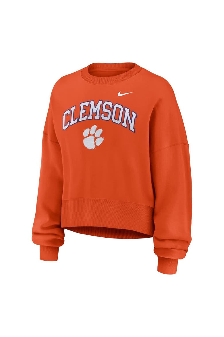 Women's Nike Orange Clemson Tigers Oversized Phoenix Arch Pullover Sweatshirt, Alternate, color, Orange