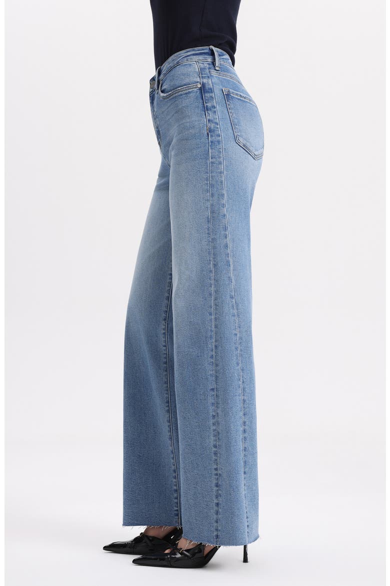 Zephyrine High Waist Cuff Wide Leg Jeans, Alternate, color, LIGHT BLUE