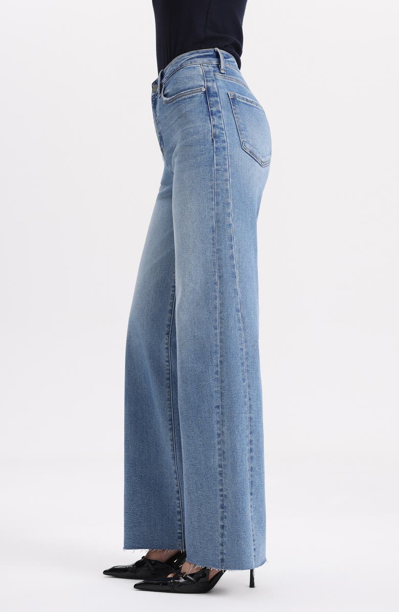 Bayeas Zephyrine High Waist Cuff Wide Leg Jeans, Alternate, color, Light Blue