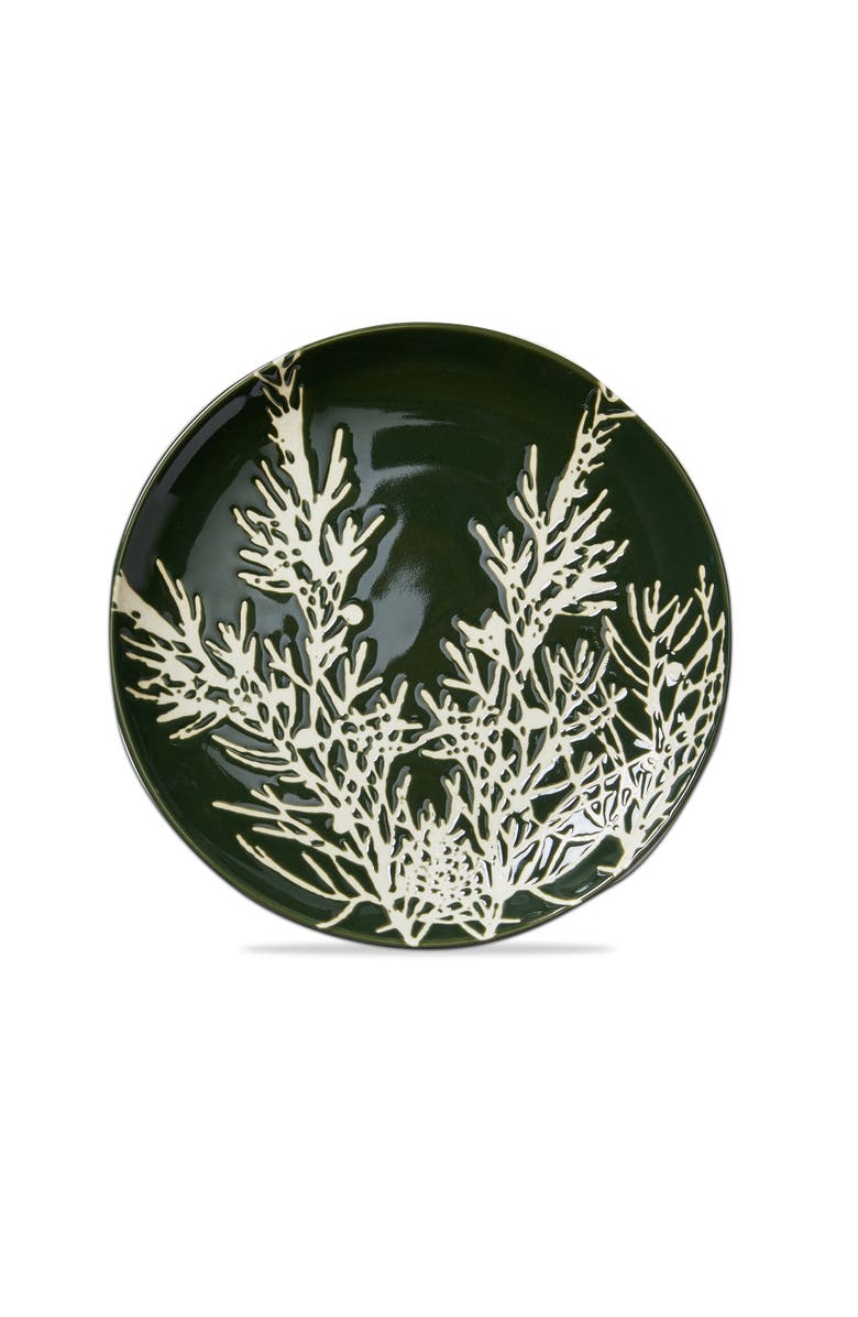 tag Wilde Pine Juniper Appetizer Plate Spruce Stoneware, Main, color, Green