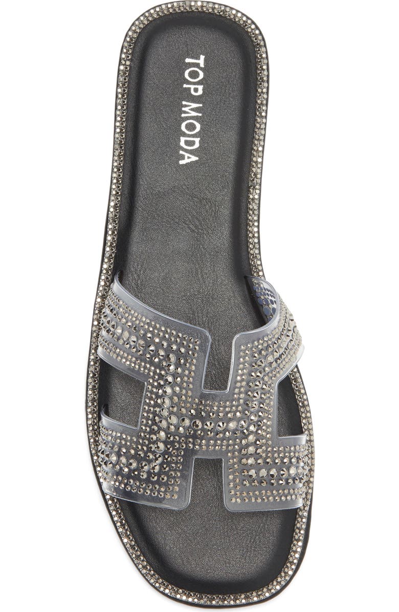 TOP MODA Raven Slide Sandal, Alternate, color, Pewter