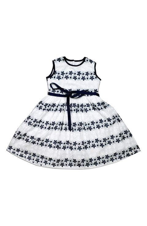 Kids' Floral Embroidred Cotton Dress (Little Kid)