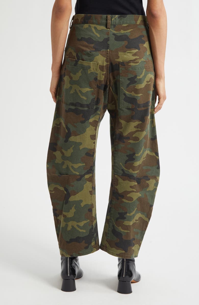 Nili Lotan Shon Camo Barrel Leg Pants, Alternate, color, Camouflage