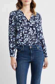 Asta Floral Split Neck Top