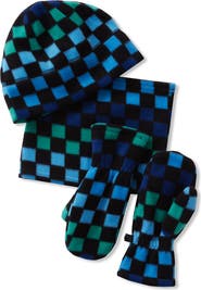 Lands' End Kids Cozy Fleece Hat-Scarf-Gloves Set