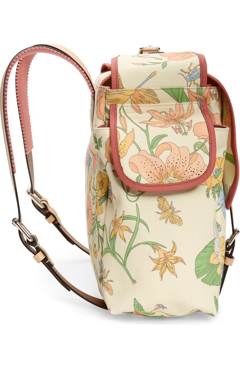 Gucci Logo Floral Print Backpack, Alternate, color,