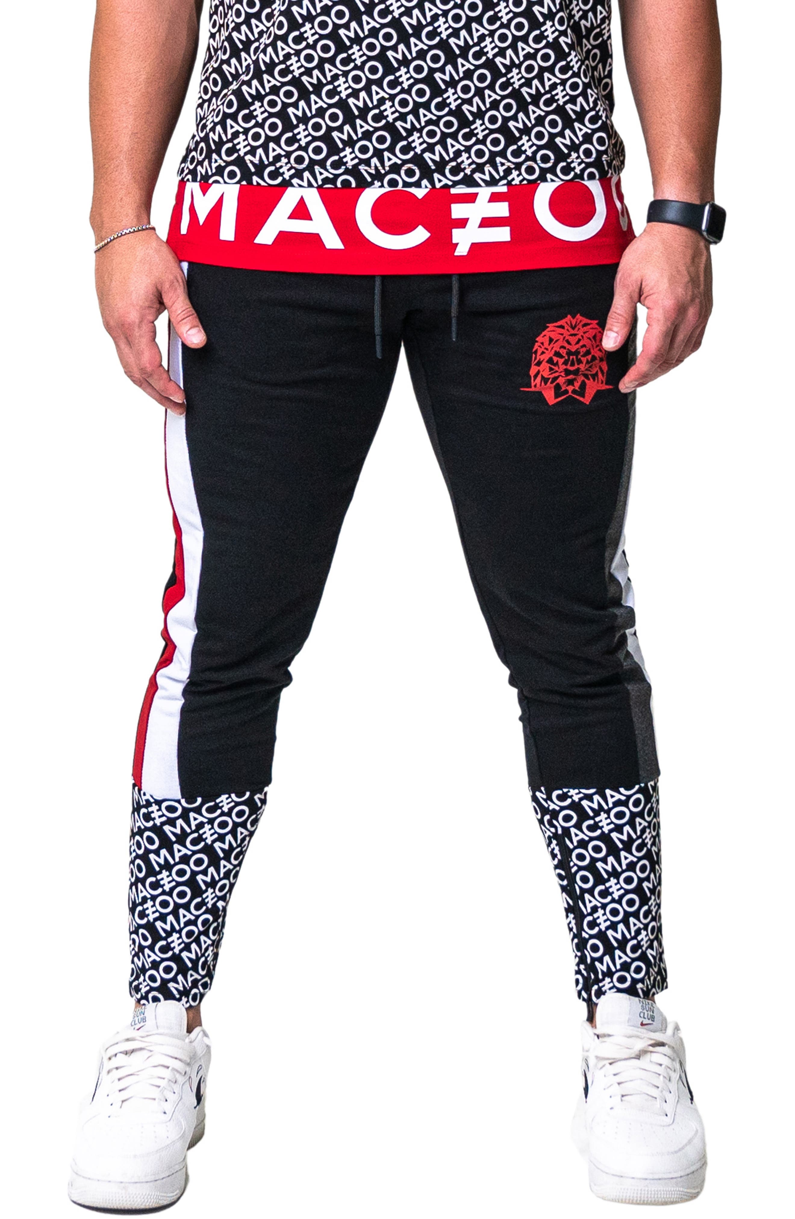 Maceoo Arrow Zip Hem Joggers