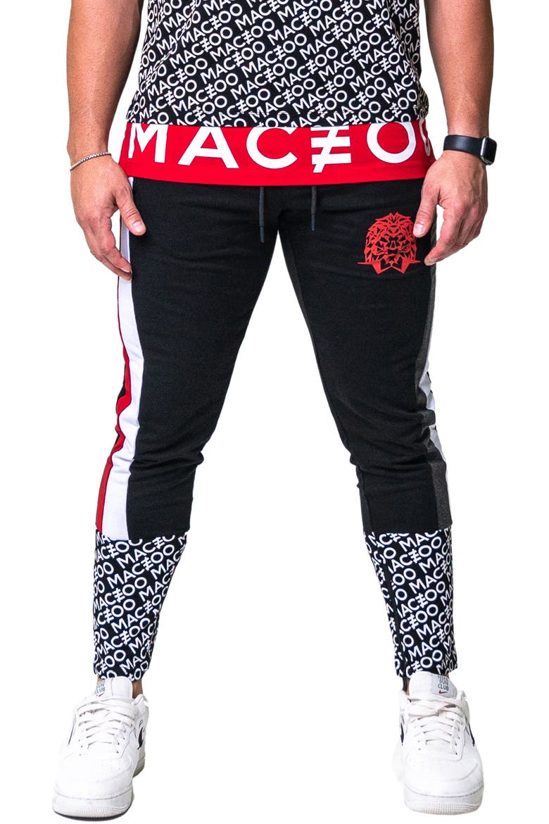 Arrow Zip Hem Joggers, Main, color, BLACK