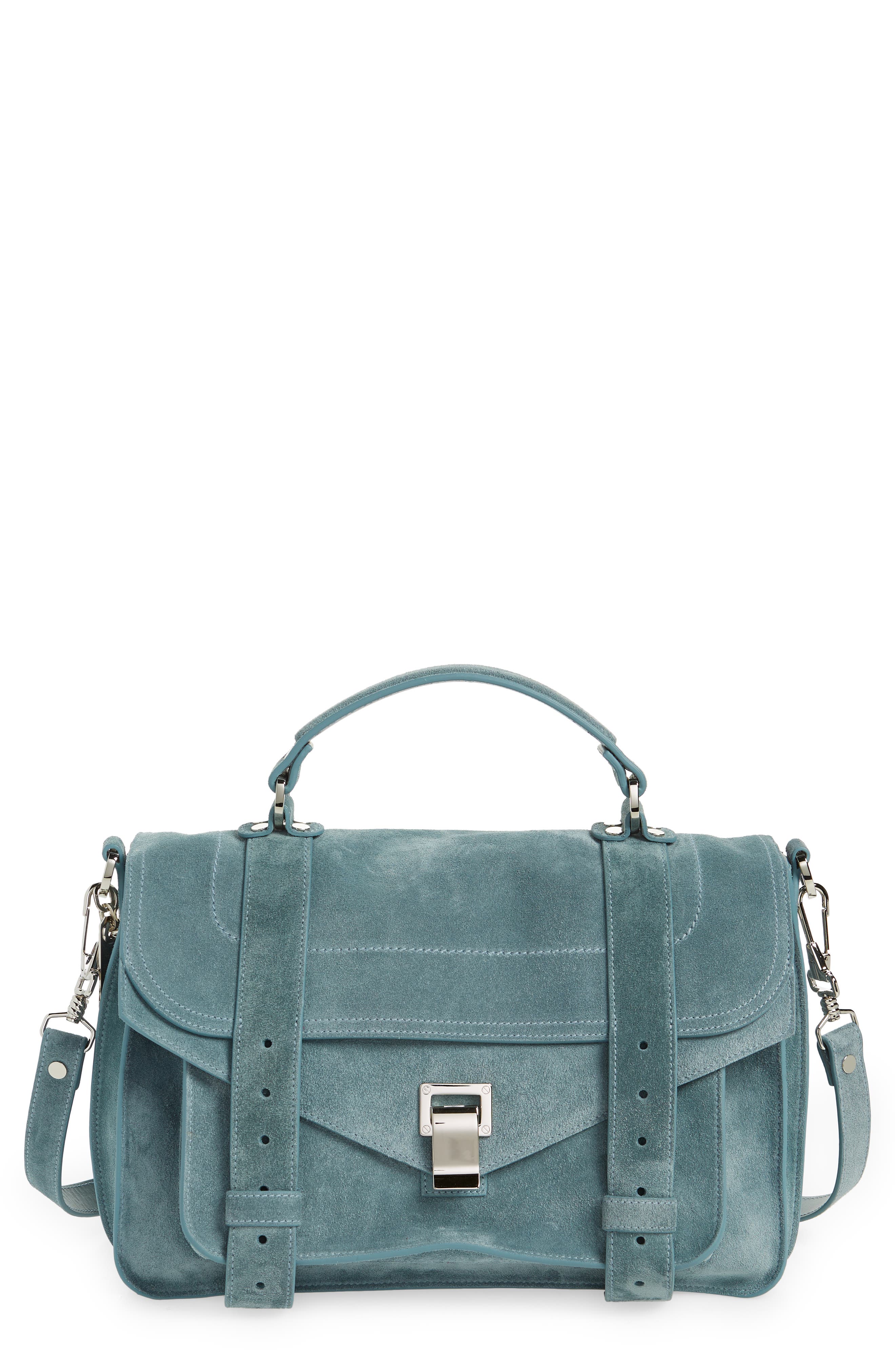Proenza Schouler Medium PS1 Suede Crossbody Bag, Main, color, 