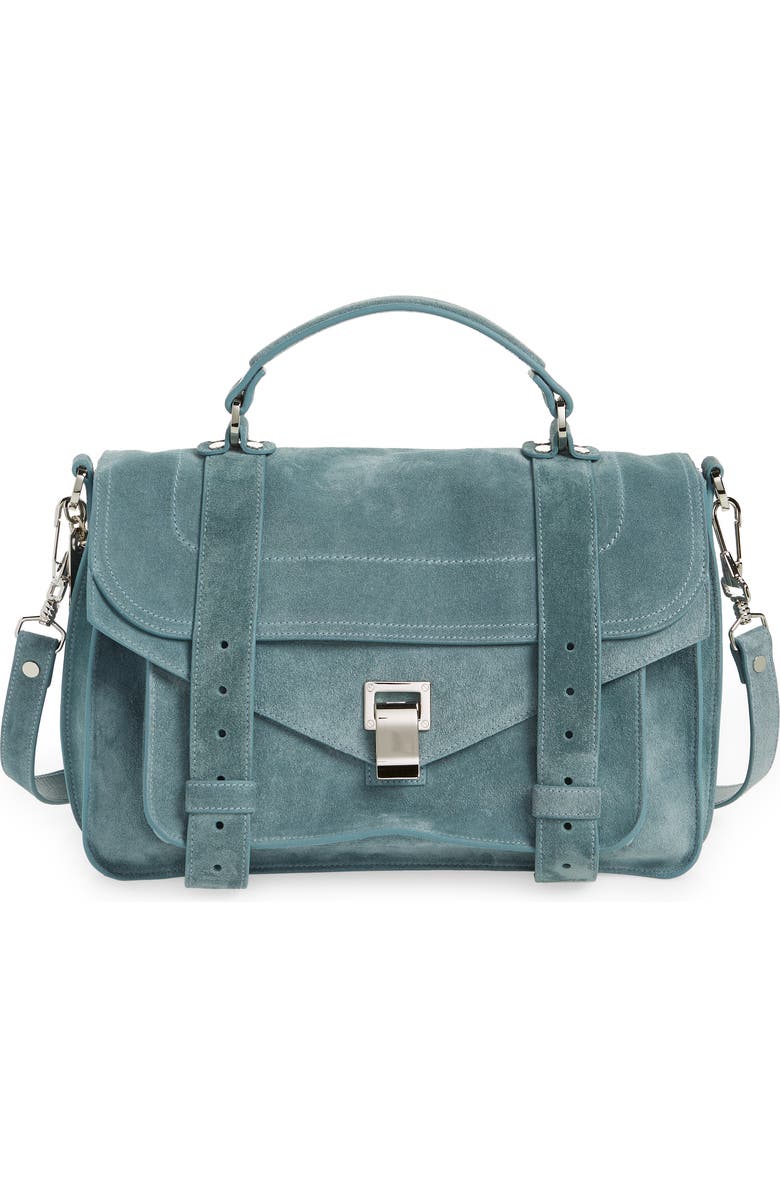 Proenza Schouler Medium PS1 Suede Crossbody Bag, Main, color,