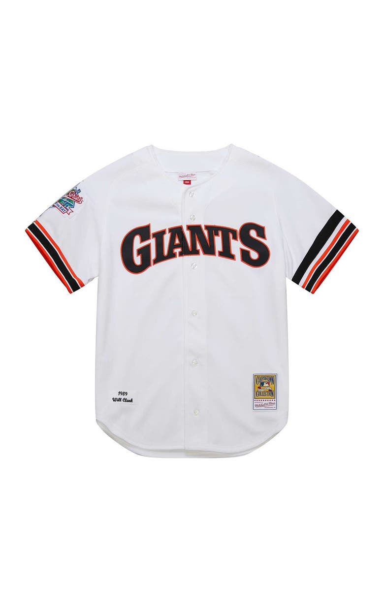 Mitchell & Ness Men's Mitchell & Ness Will Clark White San Francisco Giants Cooperstown Collection 1989 Authentic Jersey, Alternate, color, White