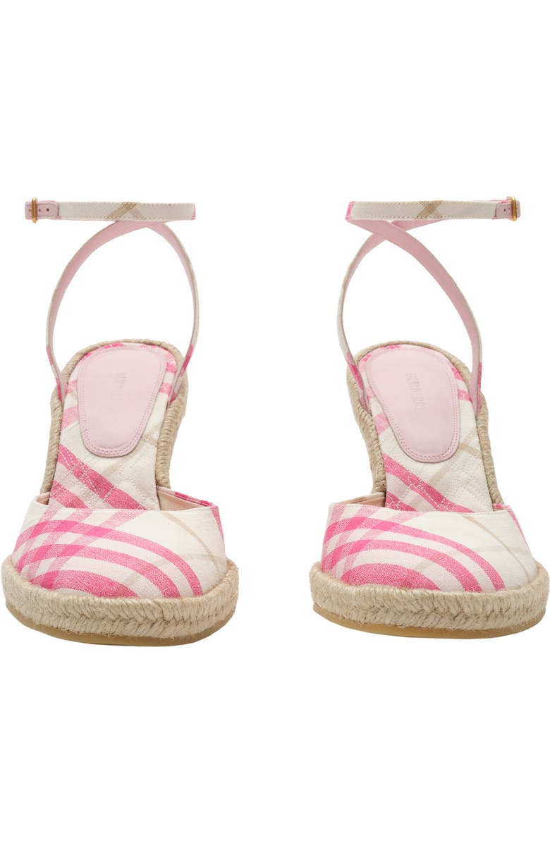 Burberry Check Mews Espadrille Pumps, Alternate, color, Aubergine Purple