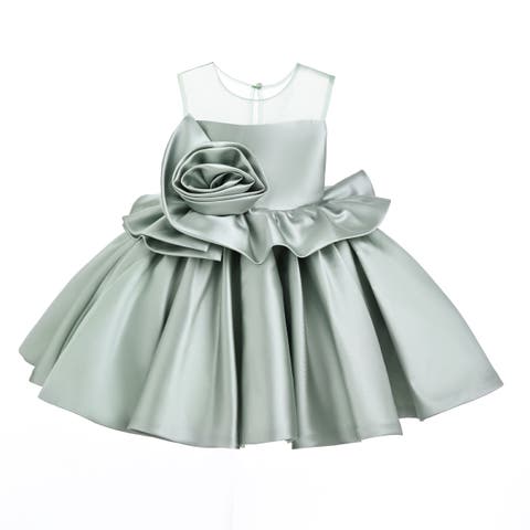 Oriana Peplum Sculpted Rose Dress
