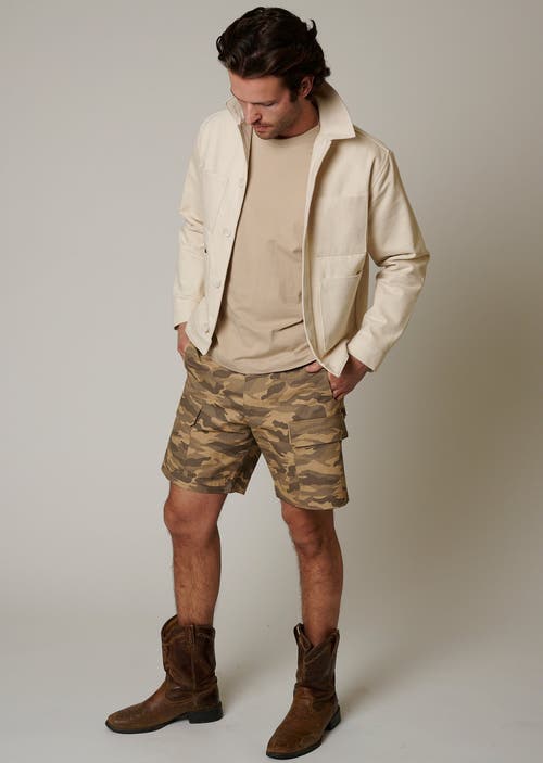 Leisure Lab Ripstop Cargo Camo Shorts In Sahara