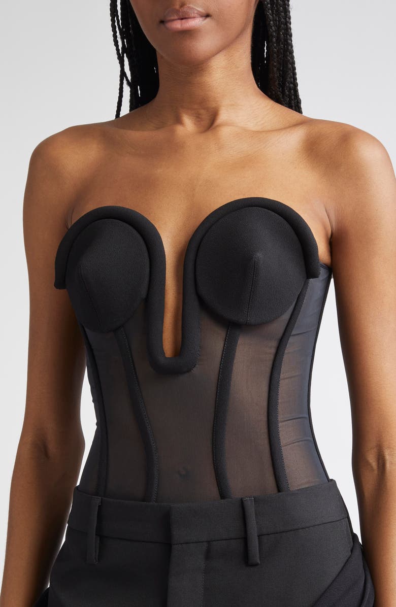Jean Paul Gaultier The Corset Bodysuit, Alternate, color, 