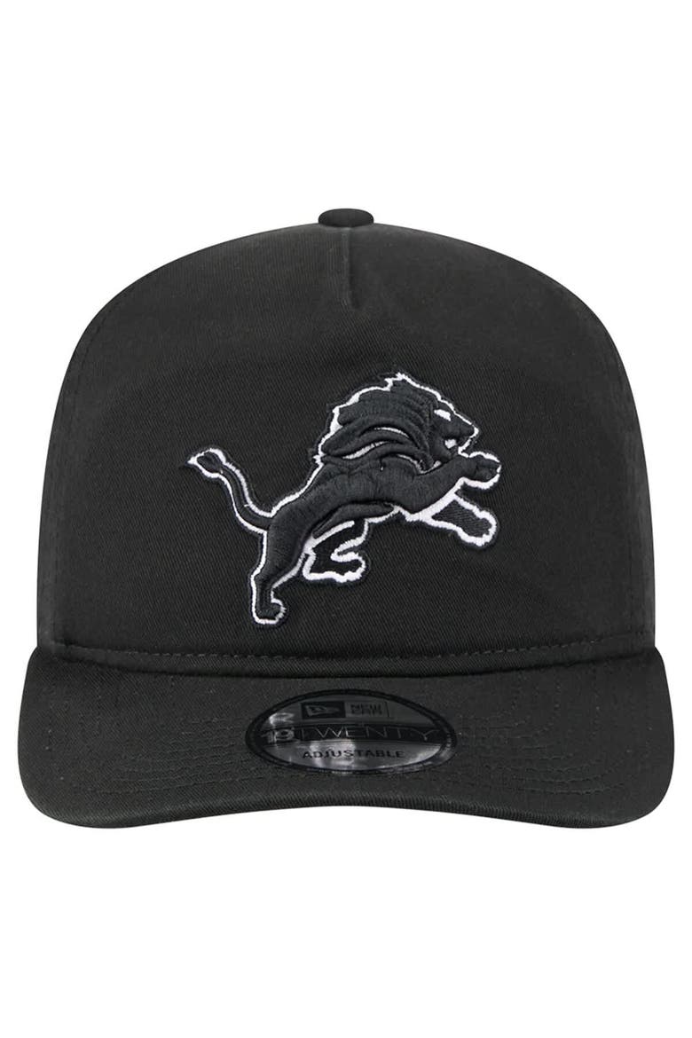 Men's New Era  Black/White Detroit Lions 19TWENTY Adjustable Hat, Alternate, color, Black