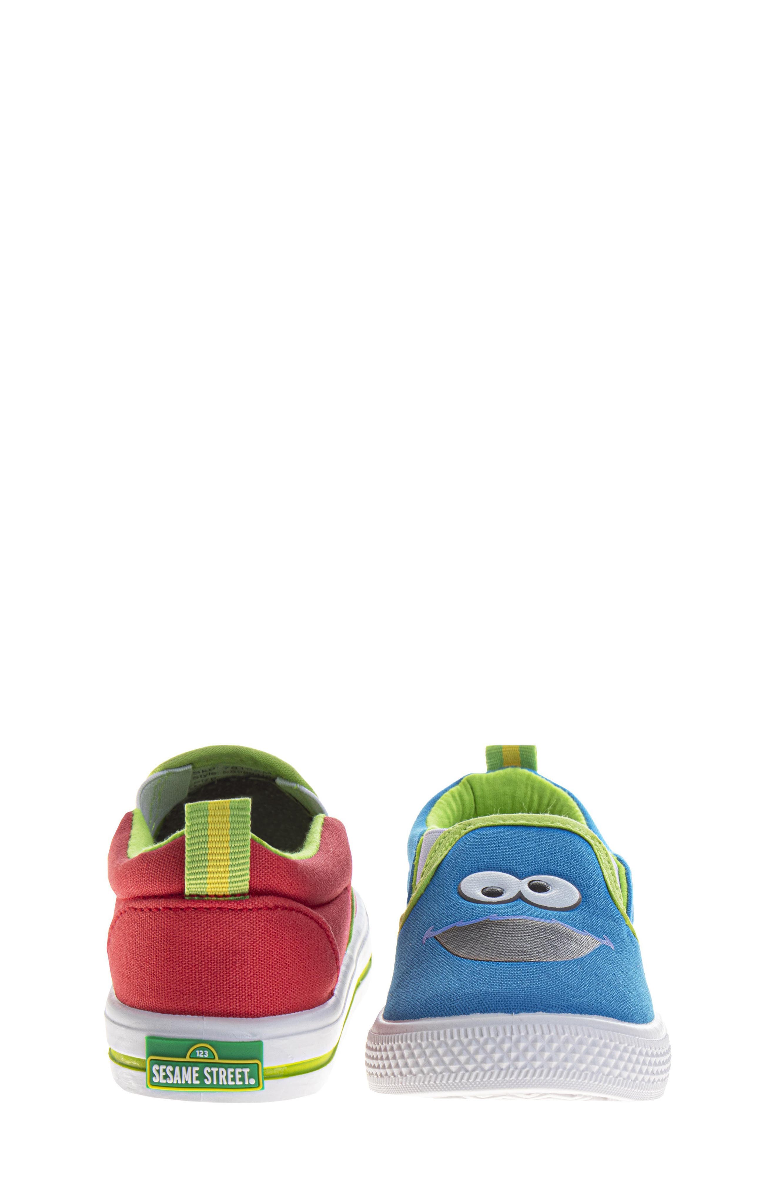 Kids' Sesame Street Slip-On Sneaker, Alternate, color, RED/BLUE