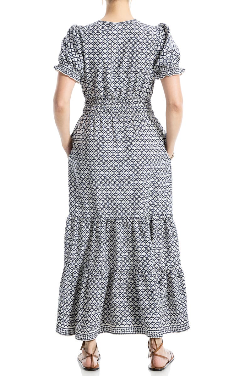MAX STUDIO Puff Sleeve Tie Maxi Dress, Alternate, color, 