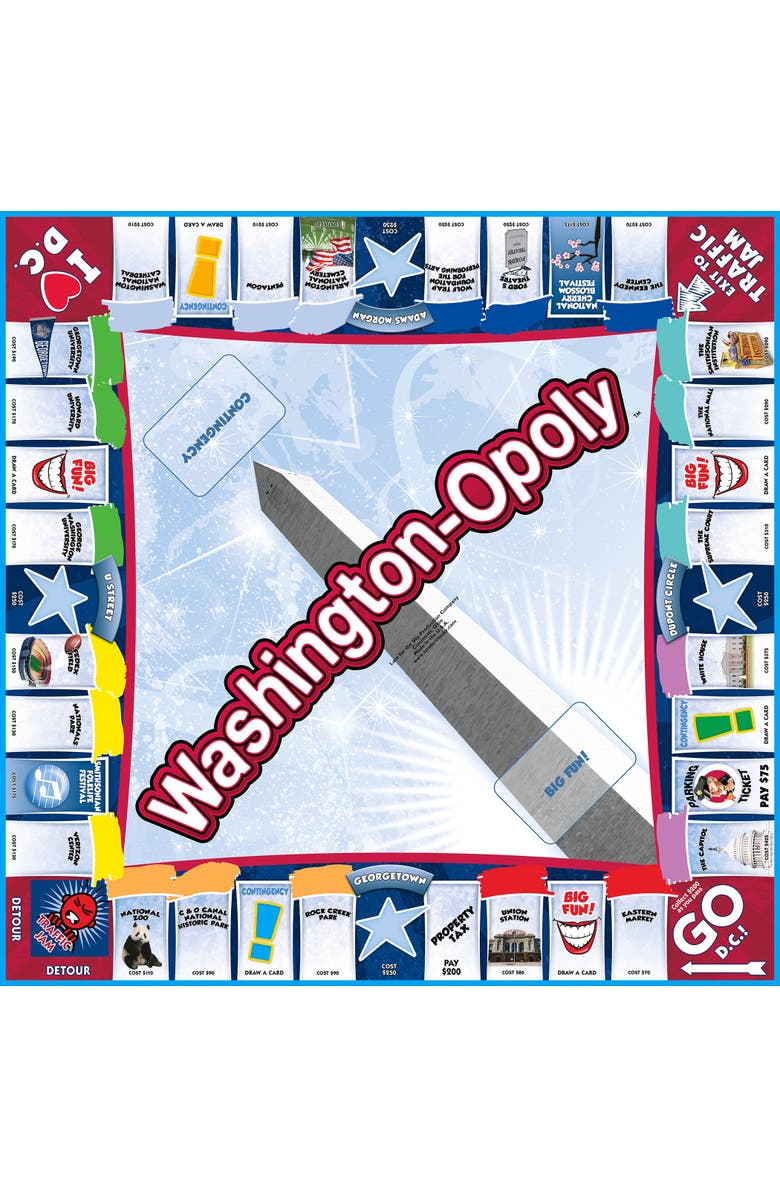 Late for the Sky Washingtondcopoly Monopoly Board Game, Alternate, color, Multicolored