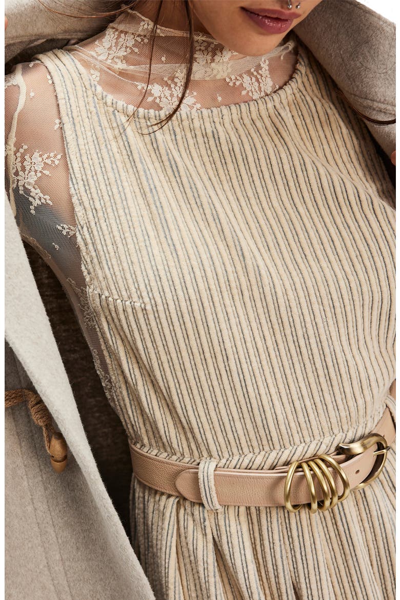 Rori Leather Belt, Alternate, color, CREAM