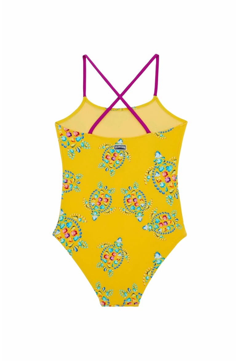 Kids' Vendôme Turtles One-Piece Swimsuit, Alternate, color, MAÏS