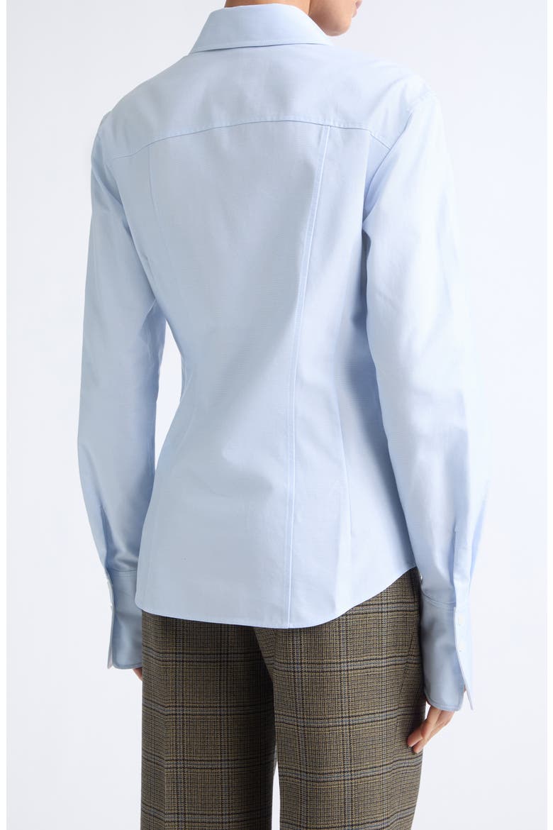Drop Shoulder Fitted Cotton Shirt, Alternate, color, OXFORD BLUE MULTI