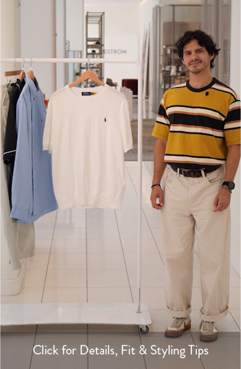 Short Sleeve Cotton Crewneck Sweater, sales video thumbnail