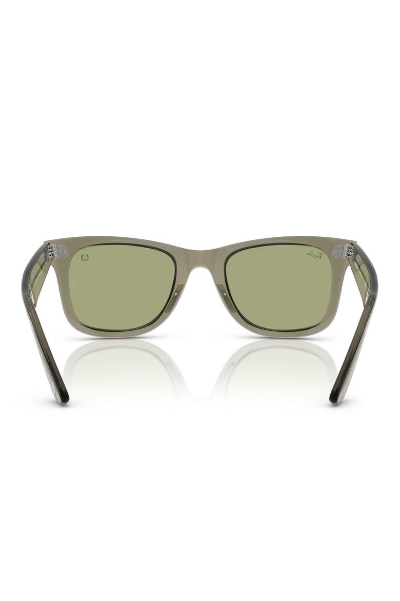 52mm Square Sunglasses, Alternate, color, GREEN / BOTTLE GREEN