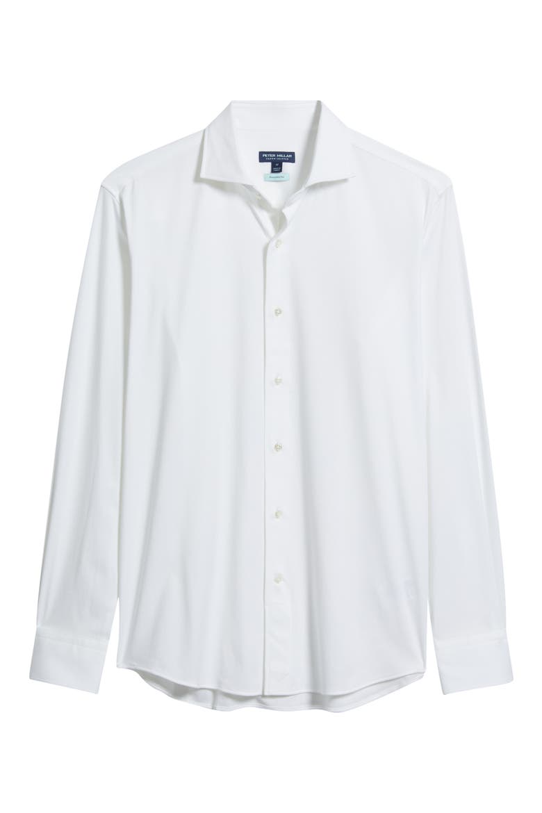 Excursionist Flex Tailored Fit Wrinkle Resistant Button-Up Shirt, Alternate, color, WHITE