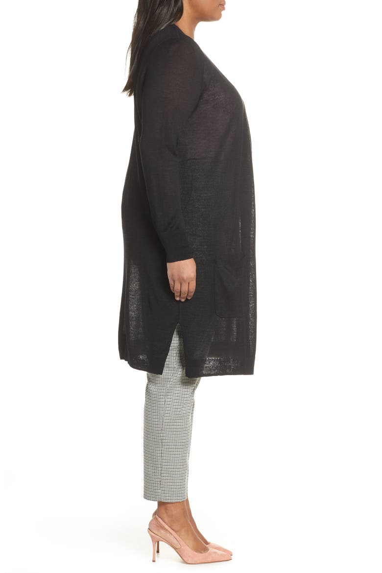 Long Cardigan, Alternate, color, BLACK