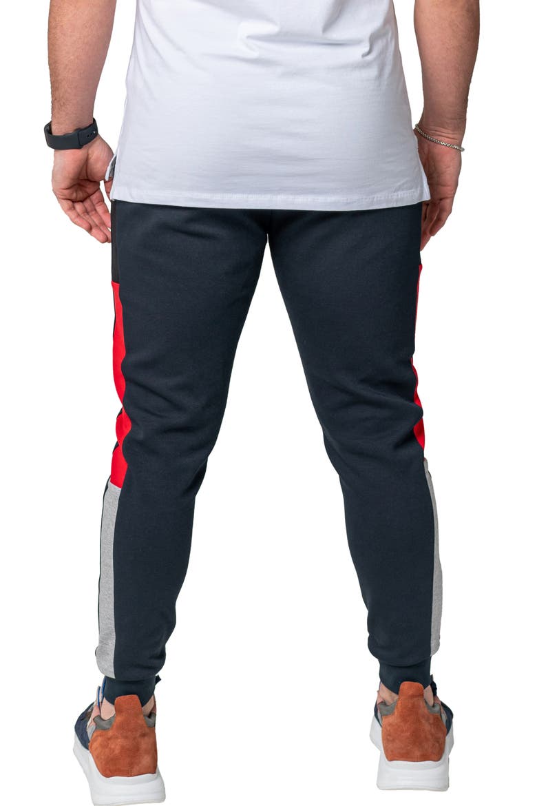 Colorblock Fleece Joggers, Alternate, color, BLUE