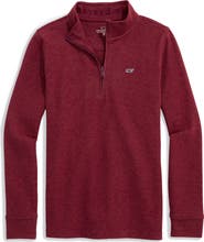 vineyard vines Kids' Saltwater Stripe Quarter Zip Sweatshirt