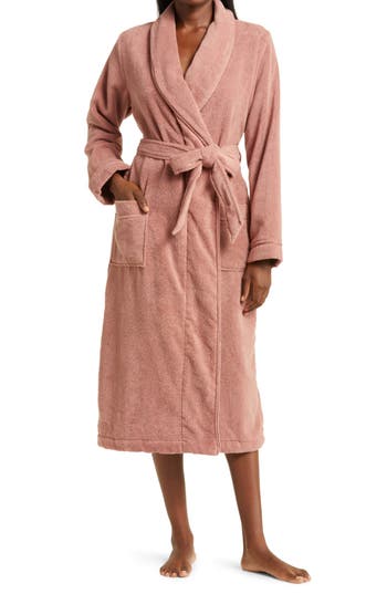 Shop Nordstrom Hydro Cotton Terry Robe In Tan Burlwood