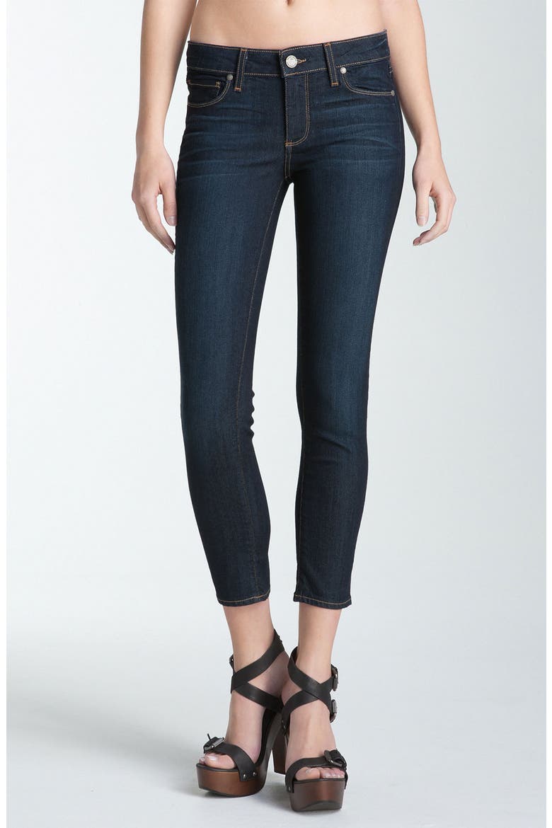 Denim 'Kylie' Crop Skinny Jeans, Main, color, STREAM