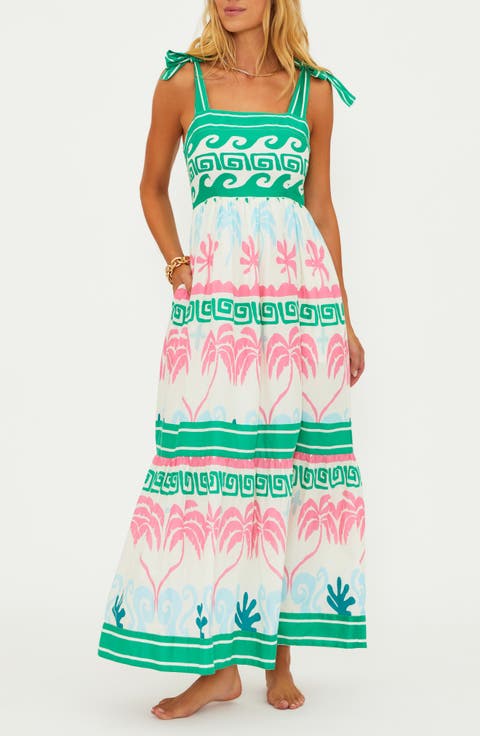 Cami Print Cover-Up Maxi Sundress