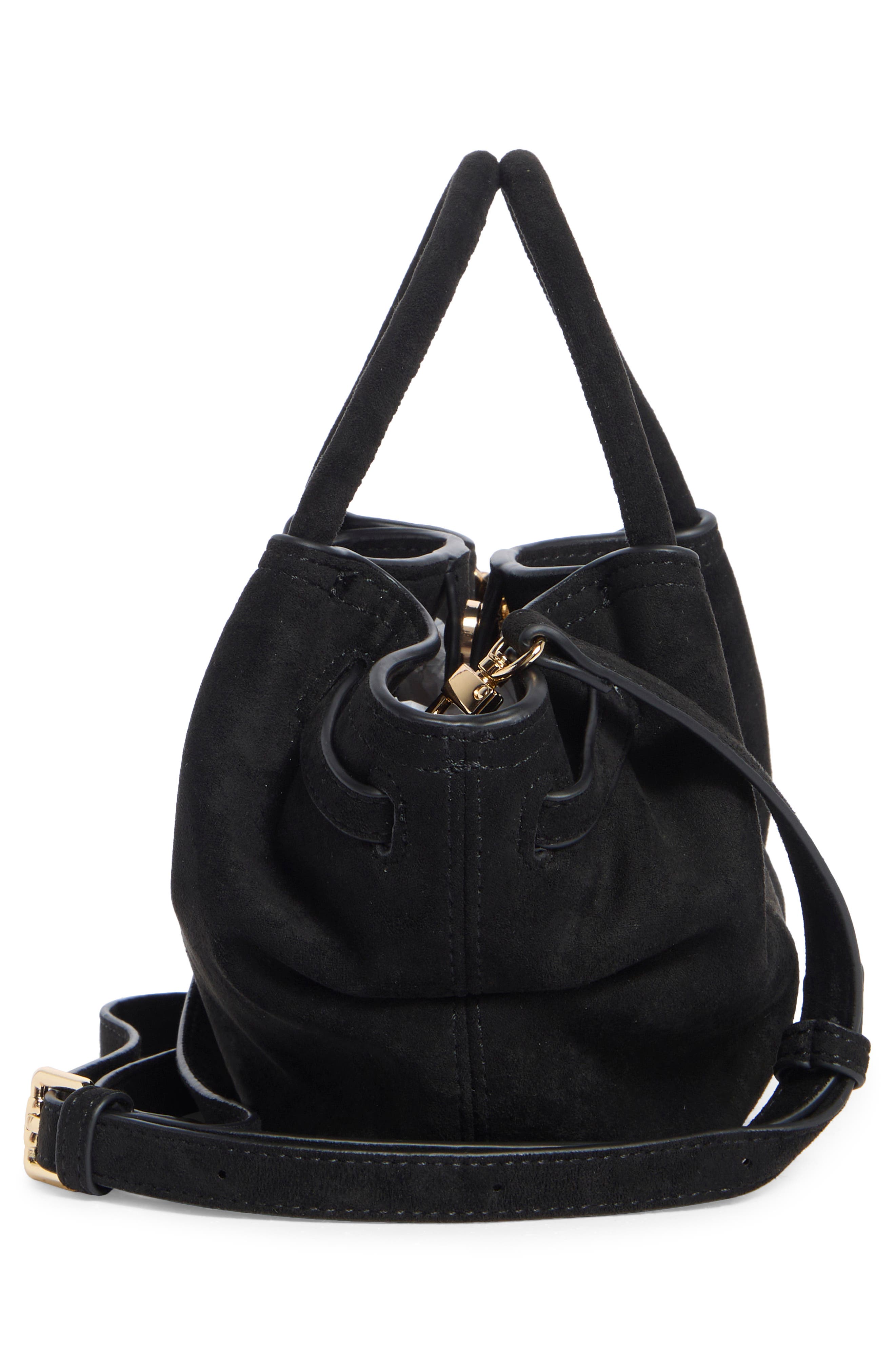 URBAN EXPRESSIONS HANDBAGS Faux Suede Crossbody Bag, Alternate, color, Black