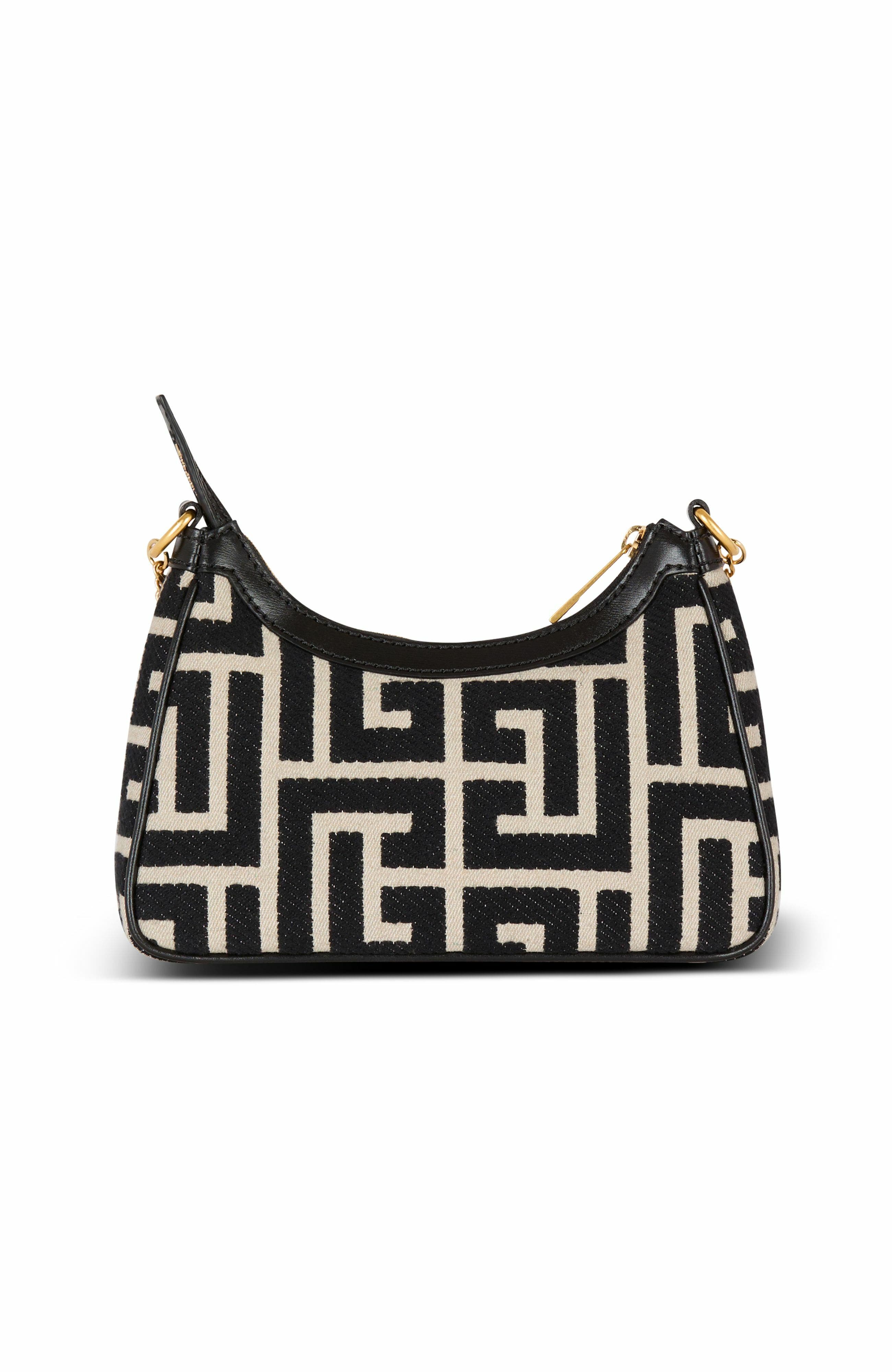 Balmain B-Army Shoulder Bag In Monogram Jacquard, Alternate, color, 