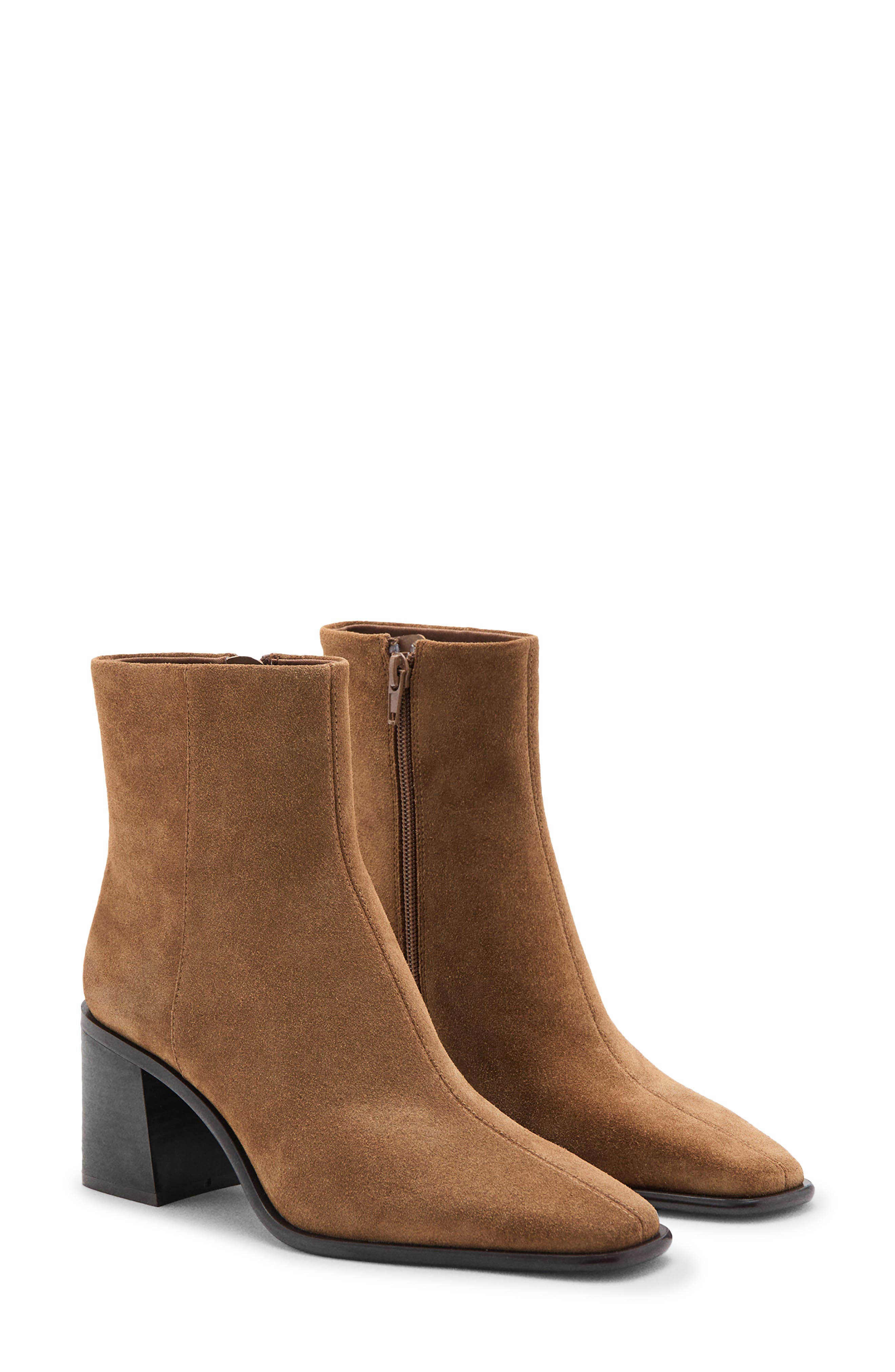 Suede  Ankle Boot, Main, color, TOBACCO BROWN