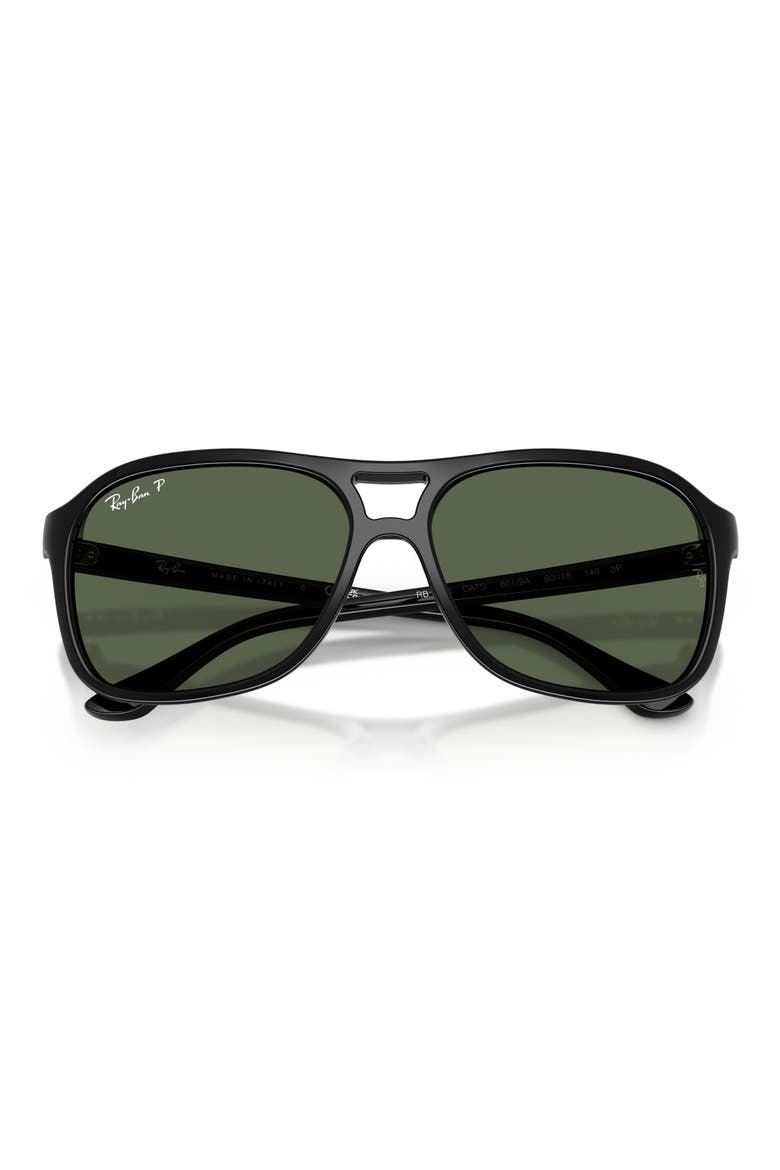 60mm Square Sunglasses, Alternate, color, BLACK