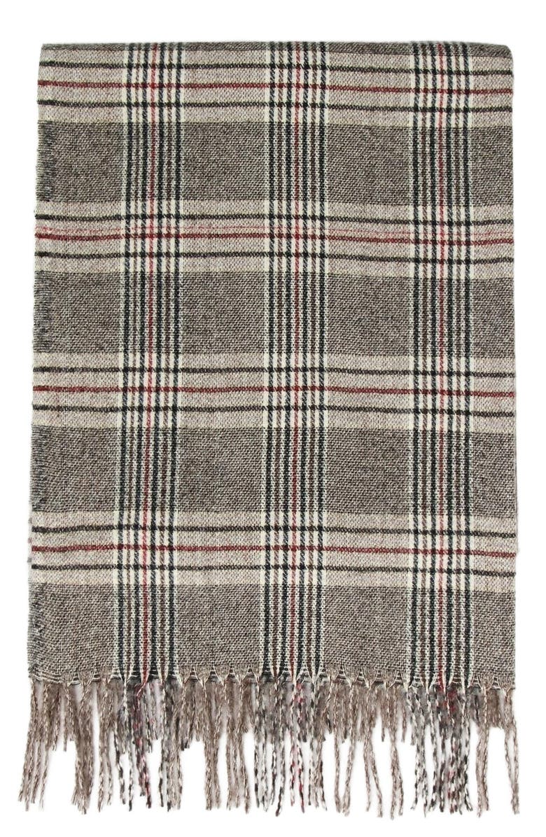 Belle & Bloom Apen Plaid Scarf, Alternate, color, Military