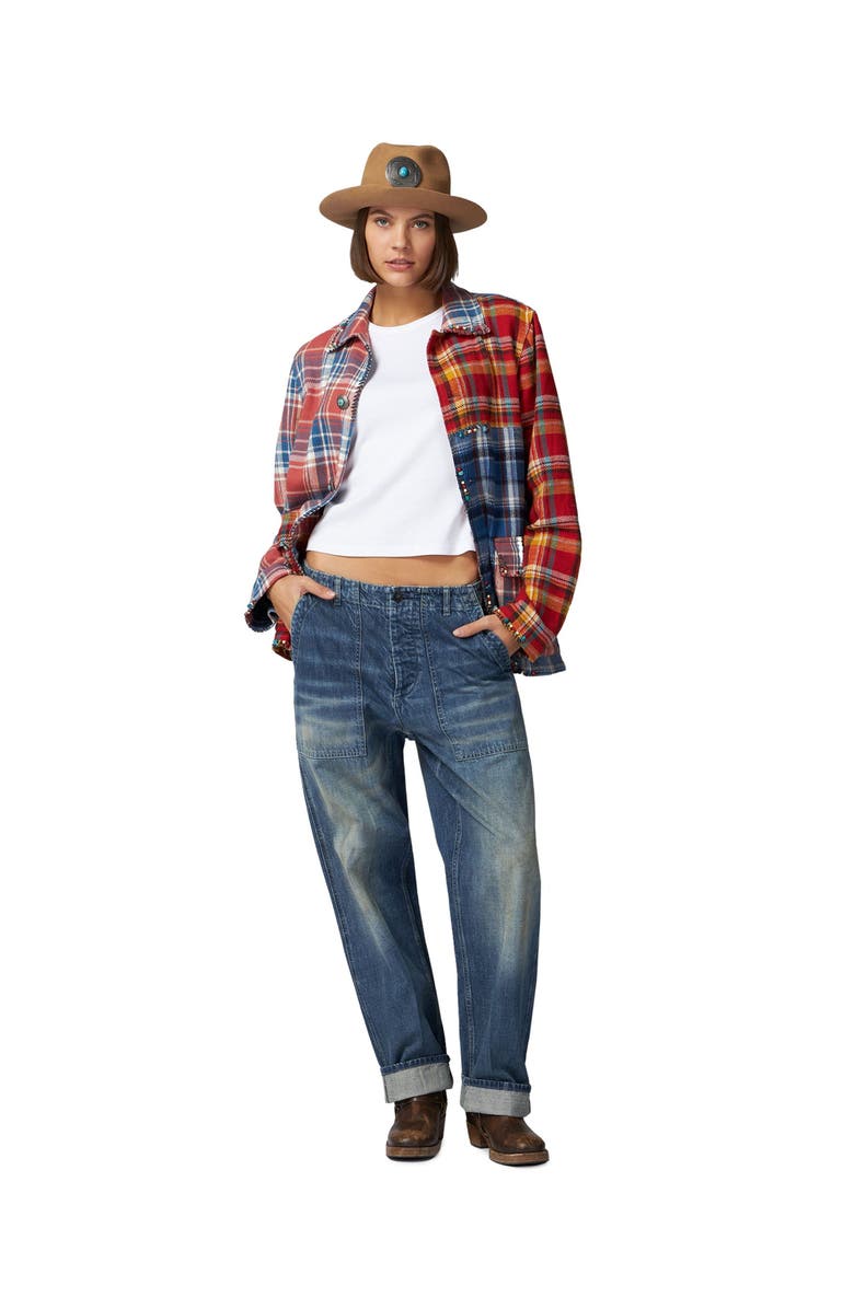 Fortela Patchwork Plaid Oversize Shirt, Alternate, color, Multicolor