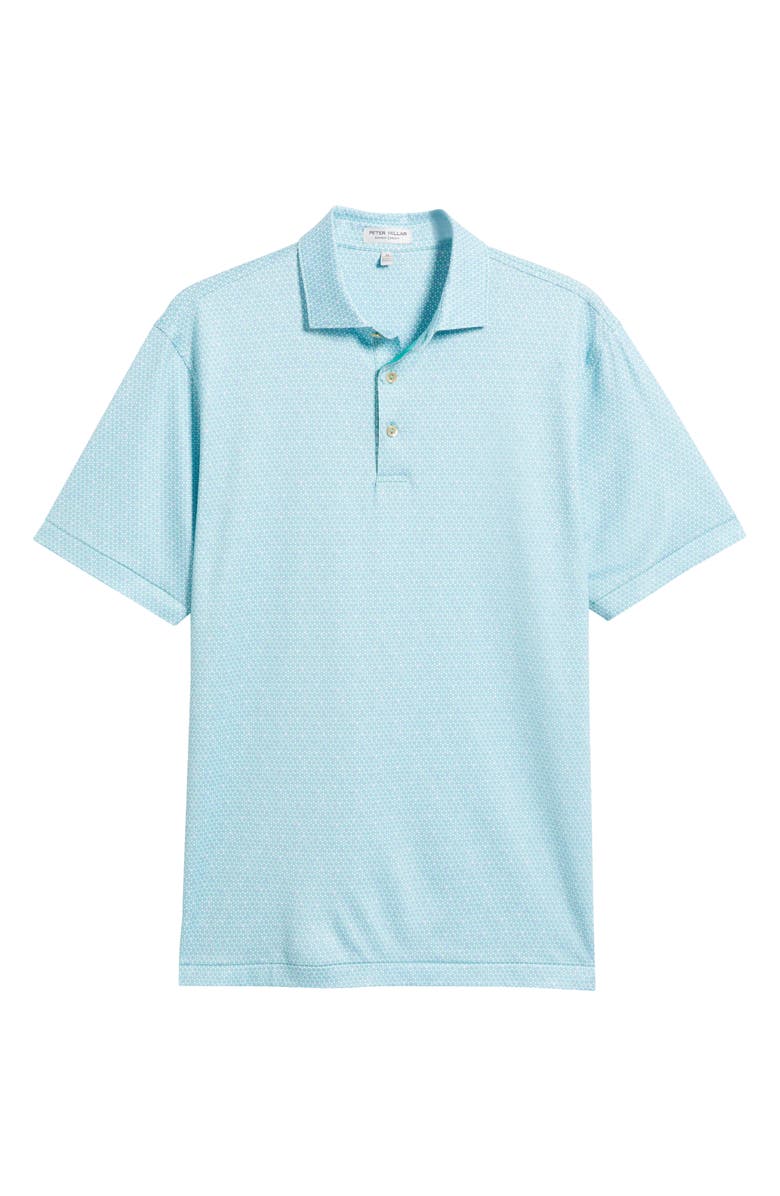 Peter Millar Costanzo Geo Performance Jersey Polo, Alternate, color, Meadow