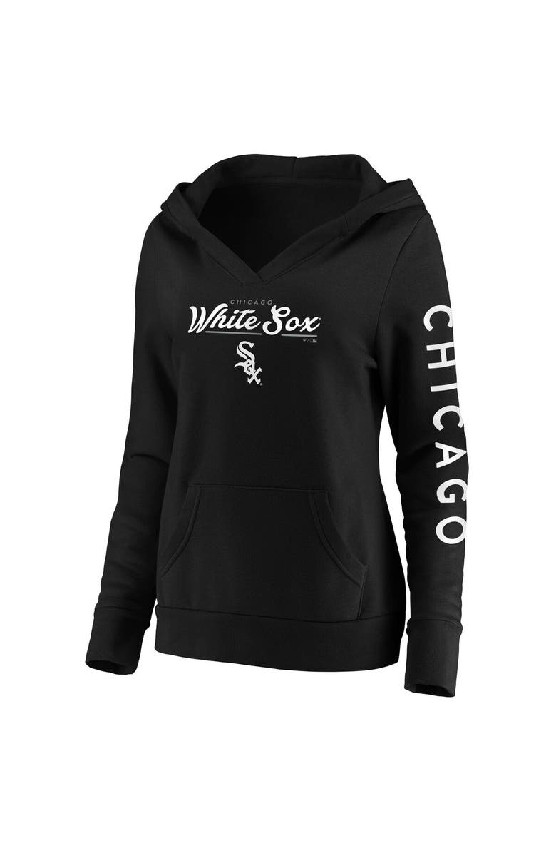 FANATICS Women's Fanatics Branded Black Chicago White Sox Core High Class Crossover Pullover Hoodie, Alternate, color,