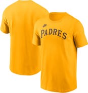 Nike Men's Nike Gold San Diego Padres Cooperstown Wordmark T-Shirt